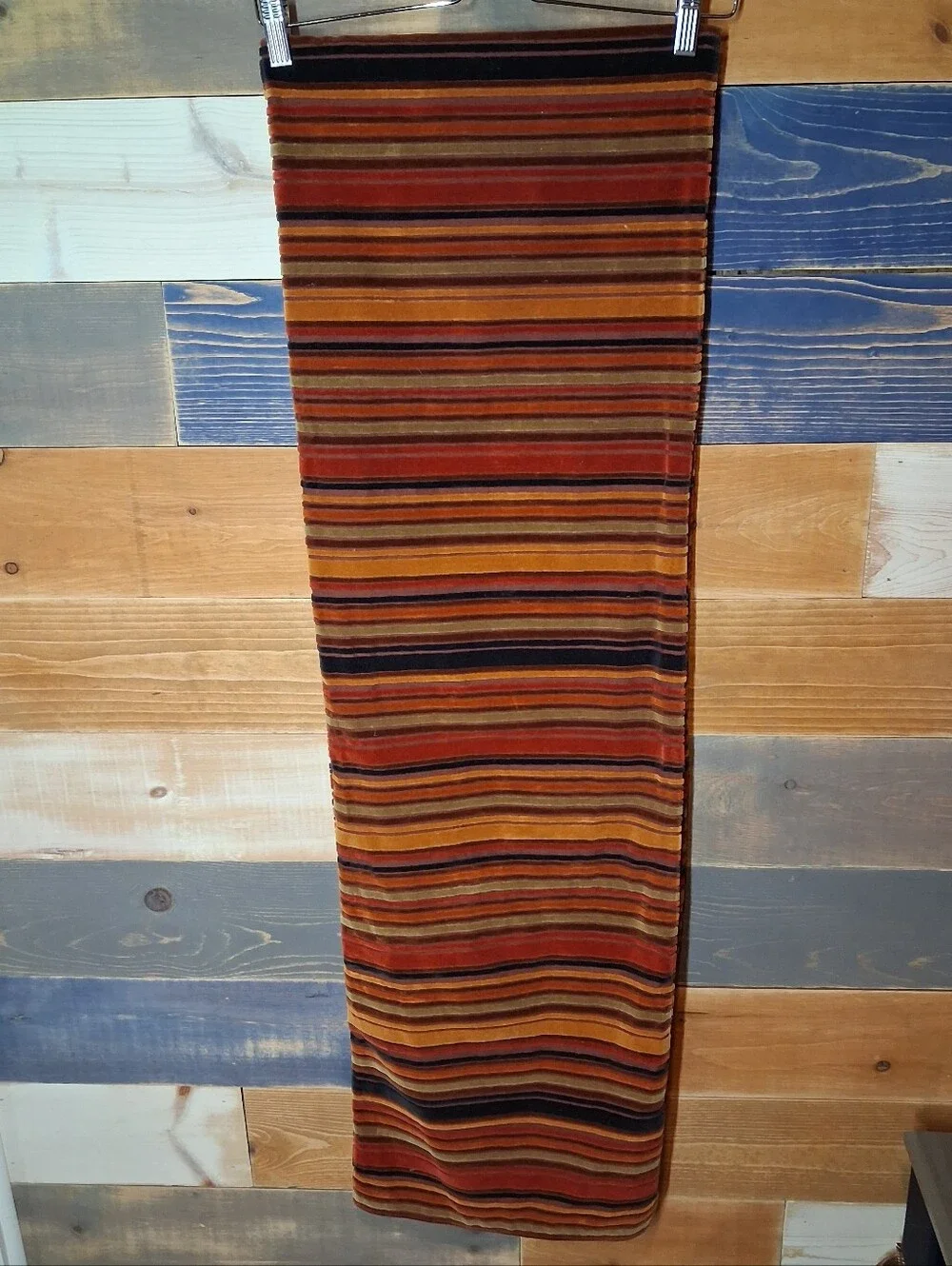 Crate & Barrel Table Runner Marston Runner Terracotta Autumn Velvet 14 X 90